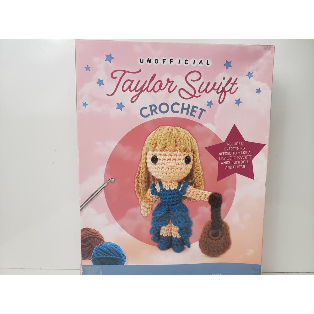 Unofficial Taylor Swift Book and Crochet Kit Yarn Craft Amigurumi Doll & Guitar